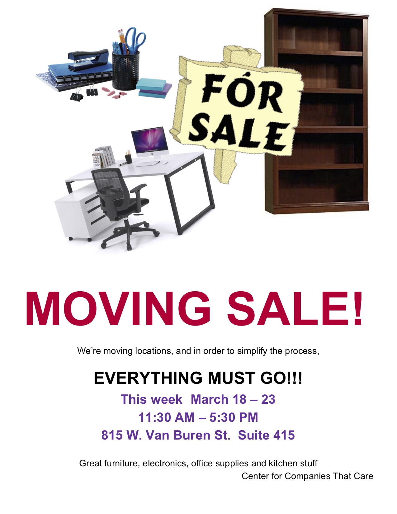 Moving Sale Flyer 1